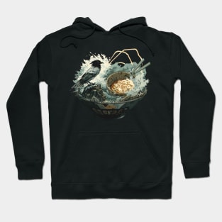 Yatagarasu, The Japanese Three Legged Crow - Ramen Hoodie